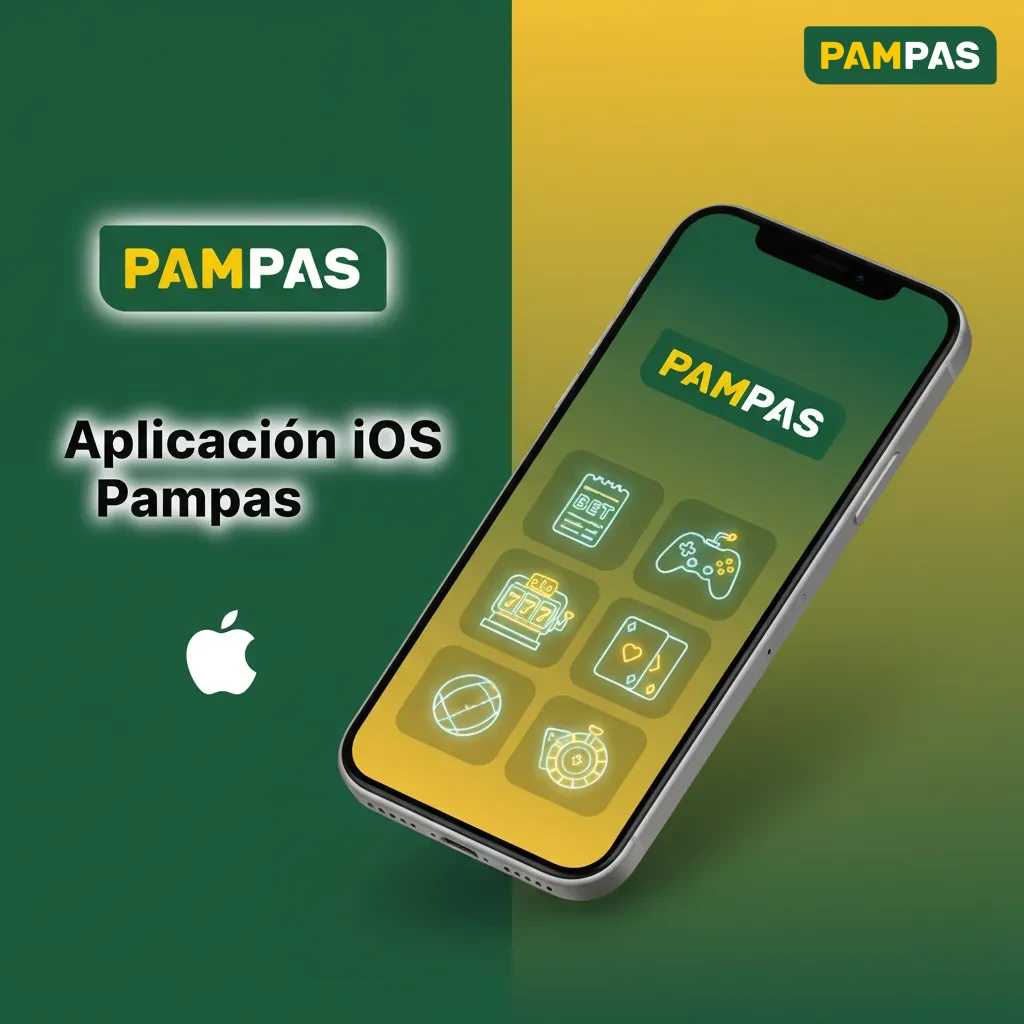 App iOS Pampas para iPhone y iPad: gratis, iOS 12+, 100 MB; apuestas, casino, depósitos y retiros; instalación rápida.