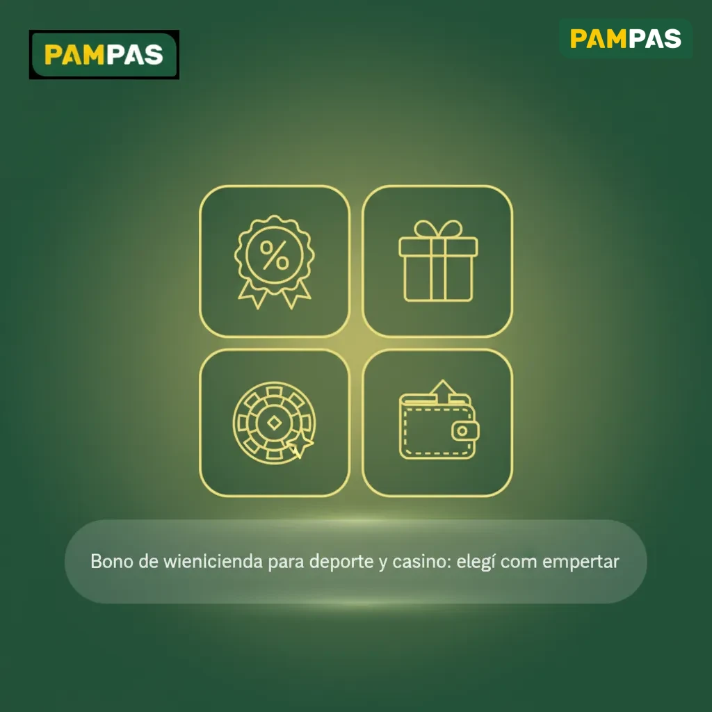 Bono de bienvenida deporte y casino: hasta 400%. Casino ARS 2.000.000 y deporte ARS 770.000 en 5 depósitos
