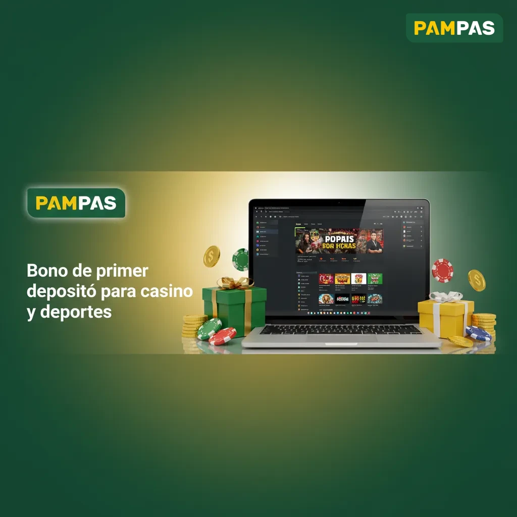 Banner de bono de bienvenida 400% en 5 depósitos: tope ARS 770k deportes y ARS 2M casino; dep mín ARS 1.000.