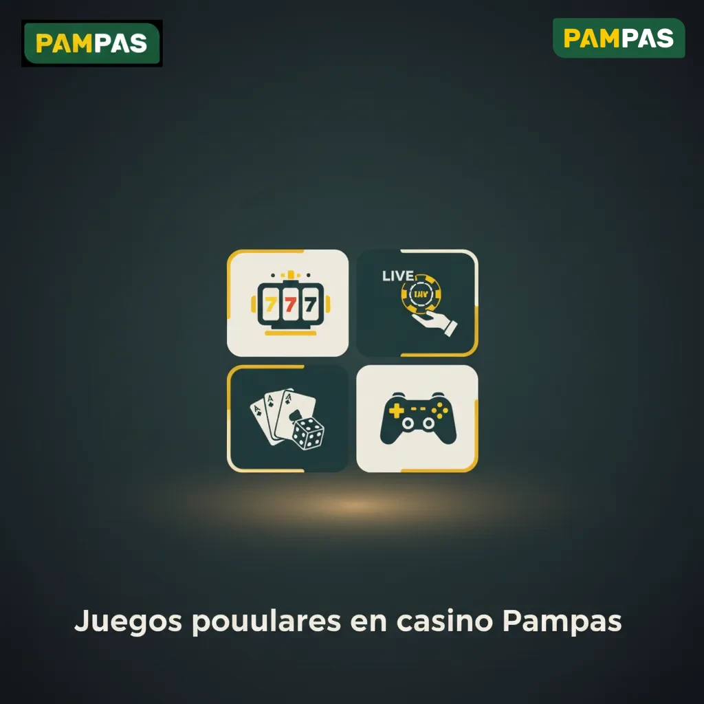 Banner de casino Pampas con juegos populares: Gates of Olympus, Sweet Bonanza, Big Bass Bonanza y Aviator.