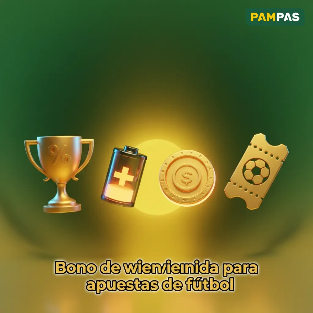 Banner de bono de bienvenida fútbol: hasta 400% y ARS 770.000 en 5 depósitos. Válido prepartido y en vivo. +18