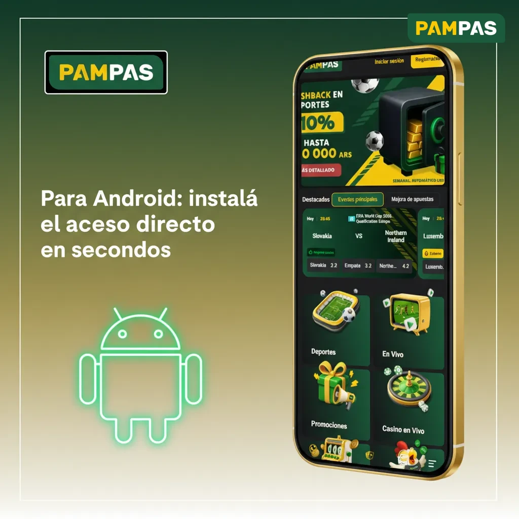 Guía Android: en Chrome, menú de tres puntos > Agregar a pantalla de inicio. Acceso directo al casino y notificaciones.