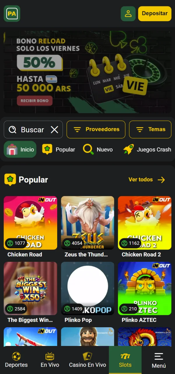 Explore los juegos de casino en Pampas Argentina.
