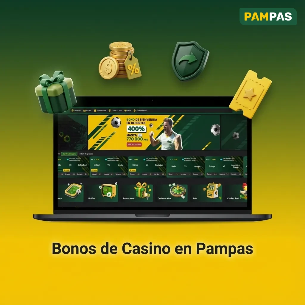 Casino Pampas weekly reload bonus, daily slots cashback, and free spins promotions for registered players