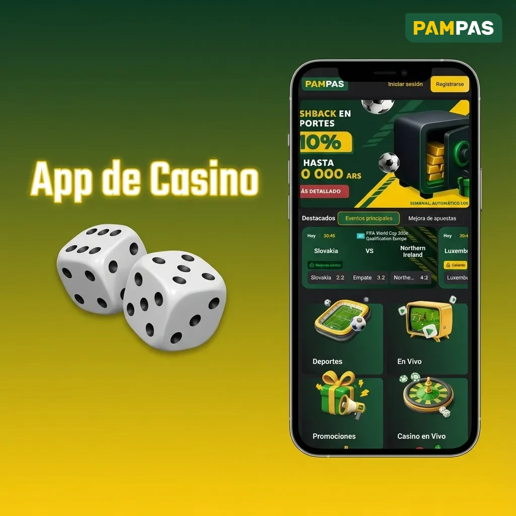 App de casino con juegos de mesa, ruleta, blackjack y casino en vivo con dealers reales en alta definición.