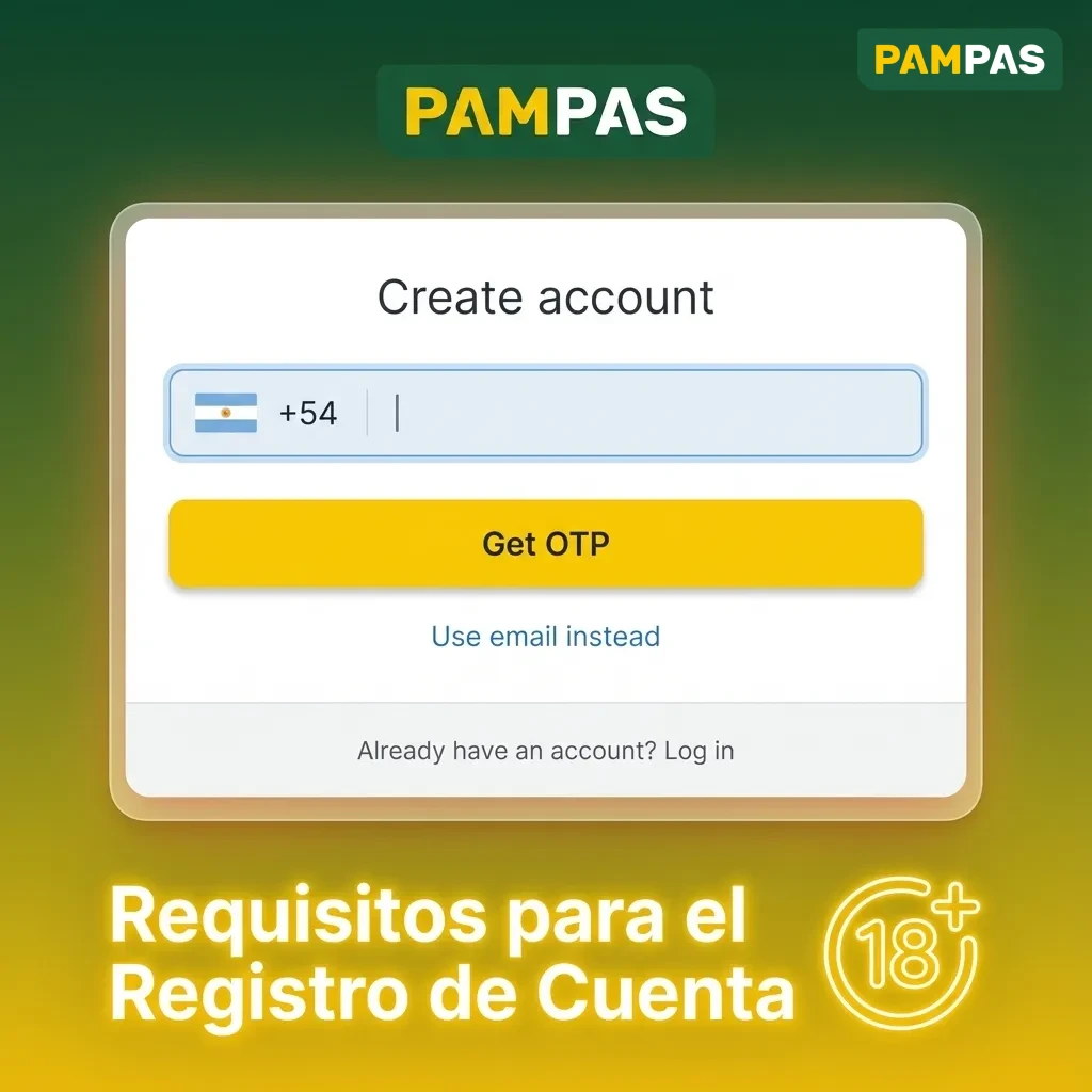Requirements list for Argentine online gaming account registration showing age and verification rules
