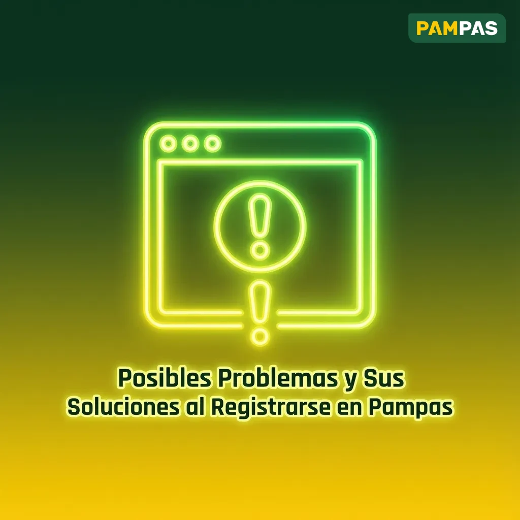Troubleshooting guide table showing common Pampas registration problems and their solutions for new users.